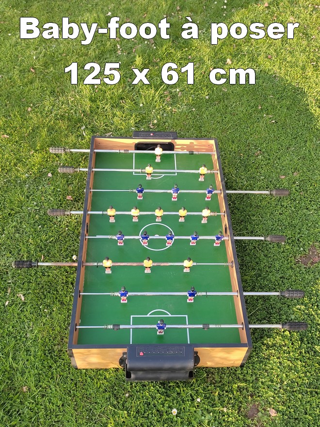 Mini babyfoot de table en bois champions dès 3 ans multicolore